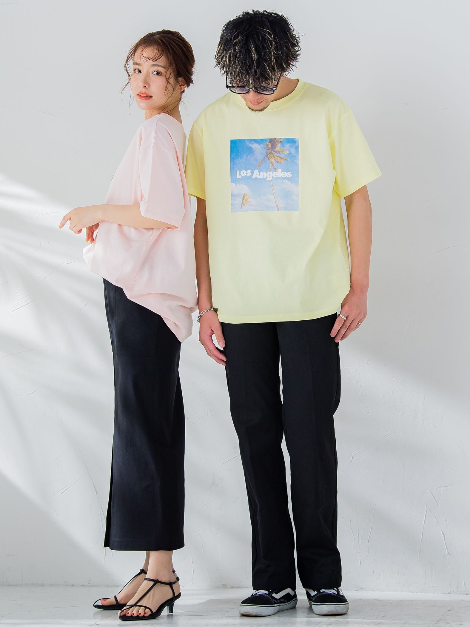 【畔勝遥さんコラボ商品】《unisex》Palm treeフォトプリントTシャツ《洗濯機で洗える》