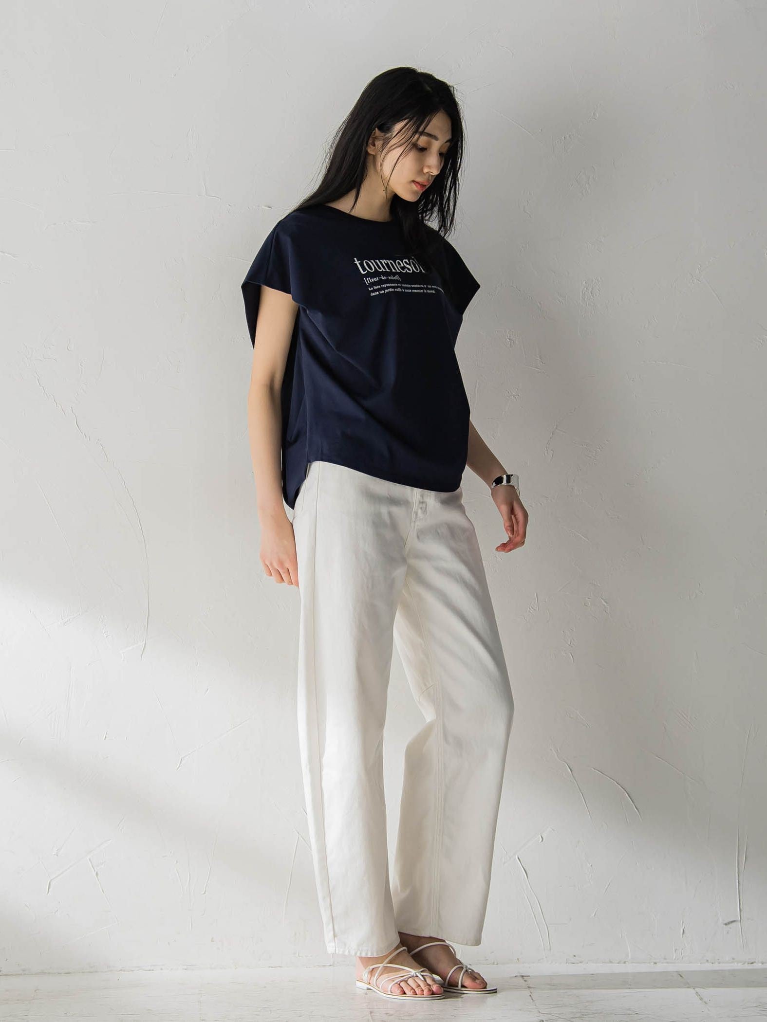 プレーティングタックプリントTシャツ≪洗濯機で洗える≫