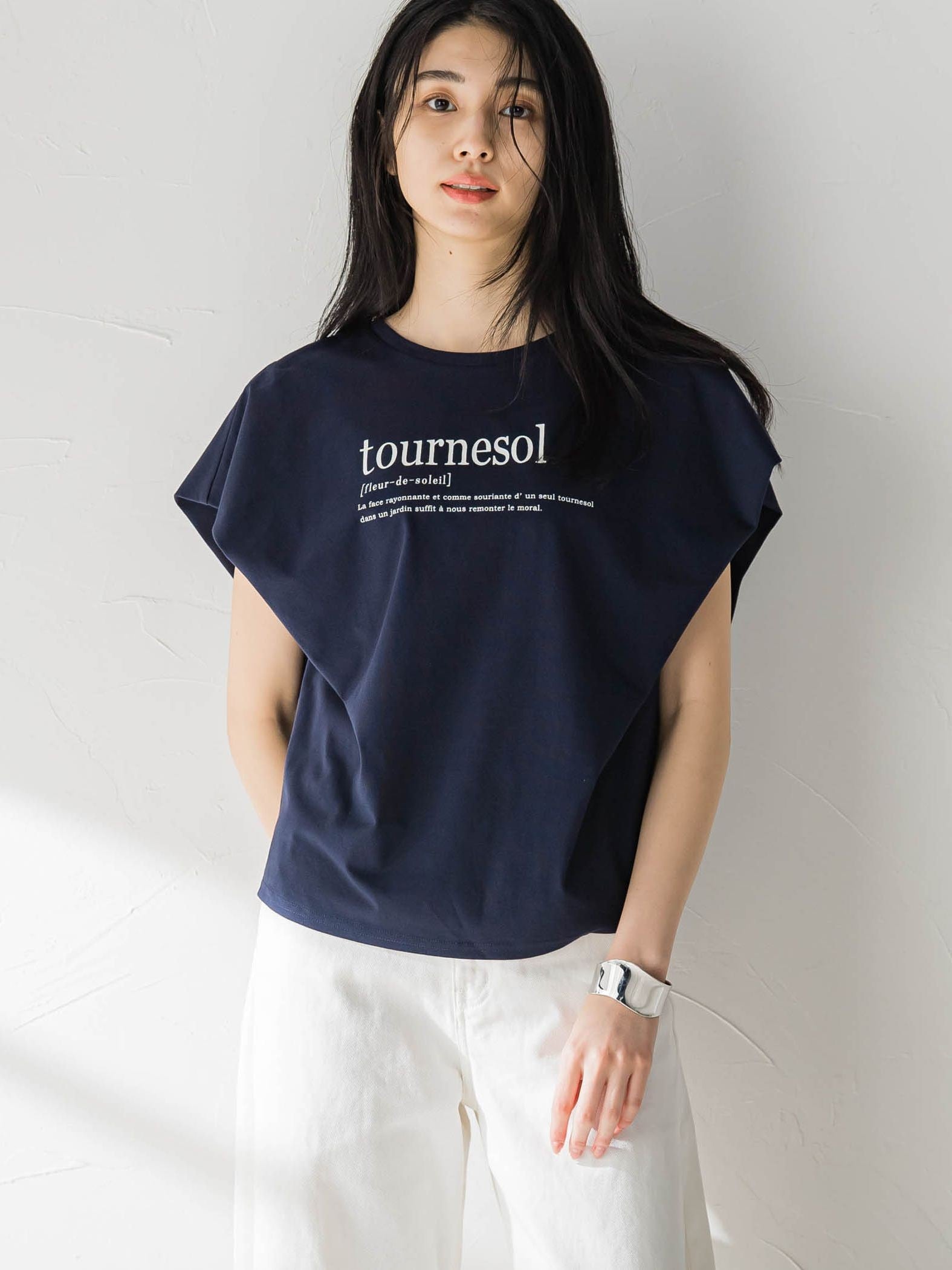 プレーティングタックプリントTシャツ≪洗濯機で洗える≫