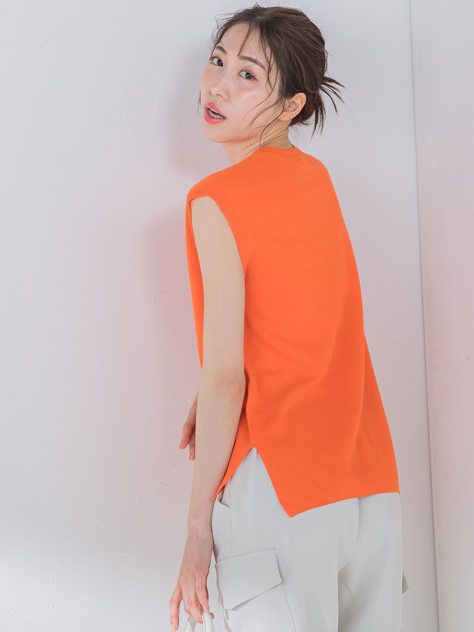 【ビッキー定番/新色登場!これからの夏に大活躍】麻タッチプルオーバー《手洗い可能》