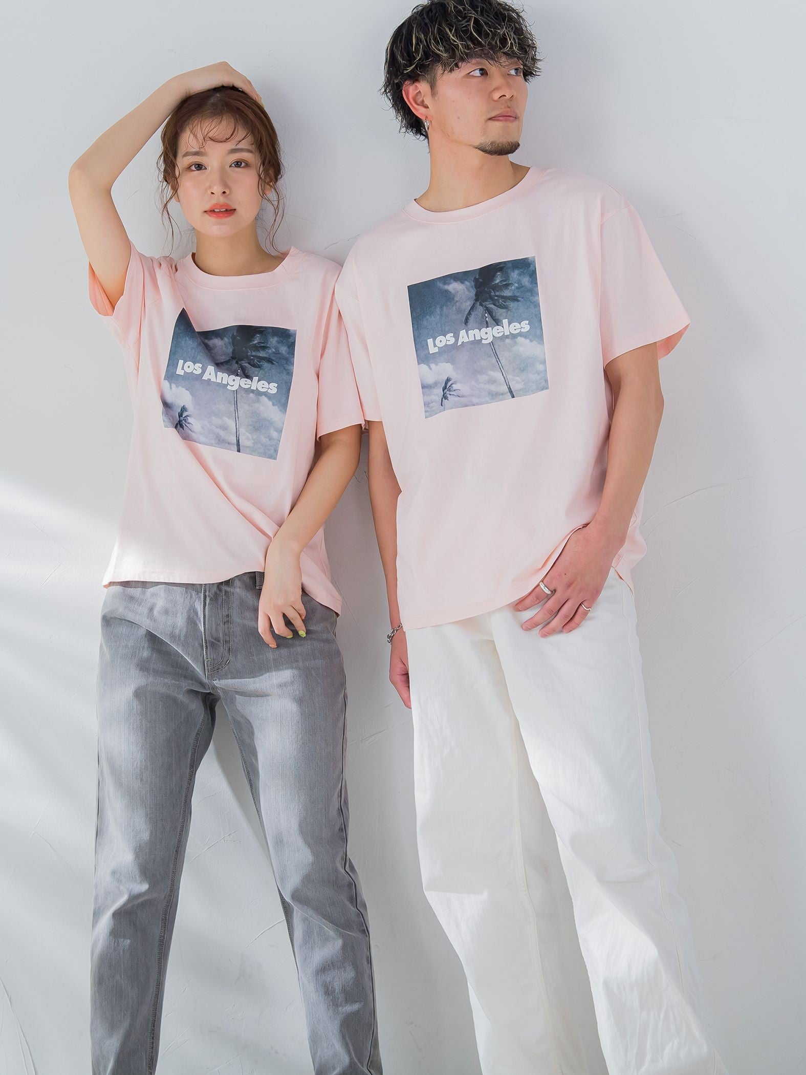 【畔勝遥さんコラボ商品】《unisex》Palm treeフォトプリントTシャツ《洗濯機で洗える》
