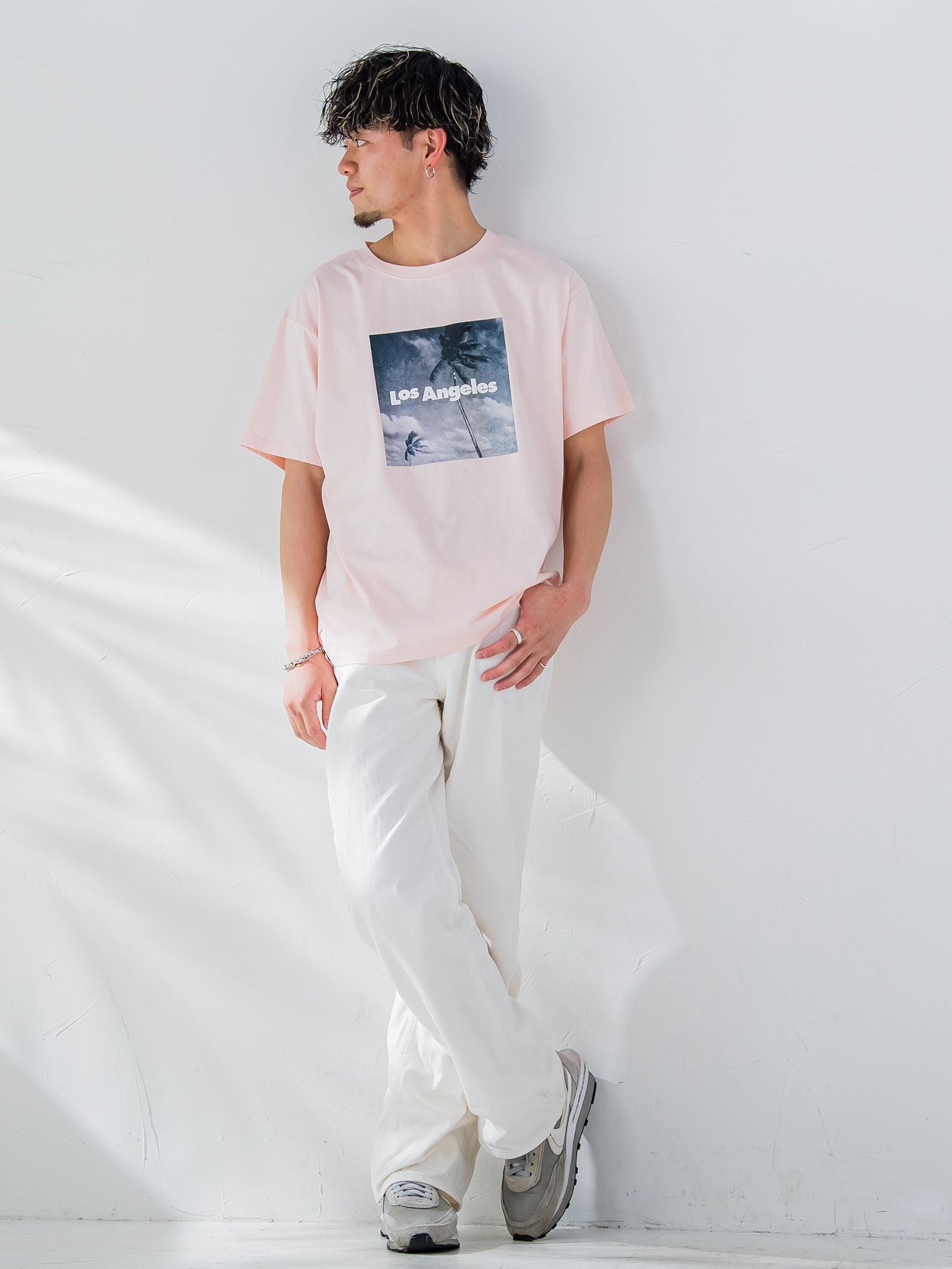 【畔勝遥さんコラボ商品】《unisex》Palm treeフォトプリントTシャツ《洗濯機で洗える》