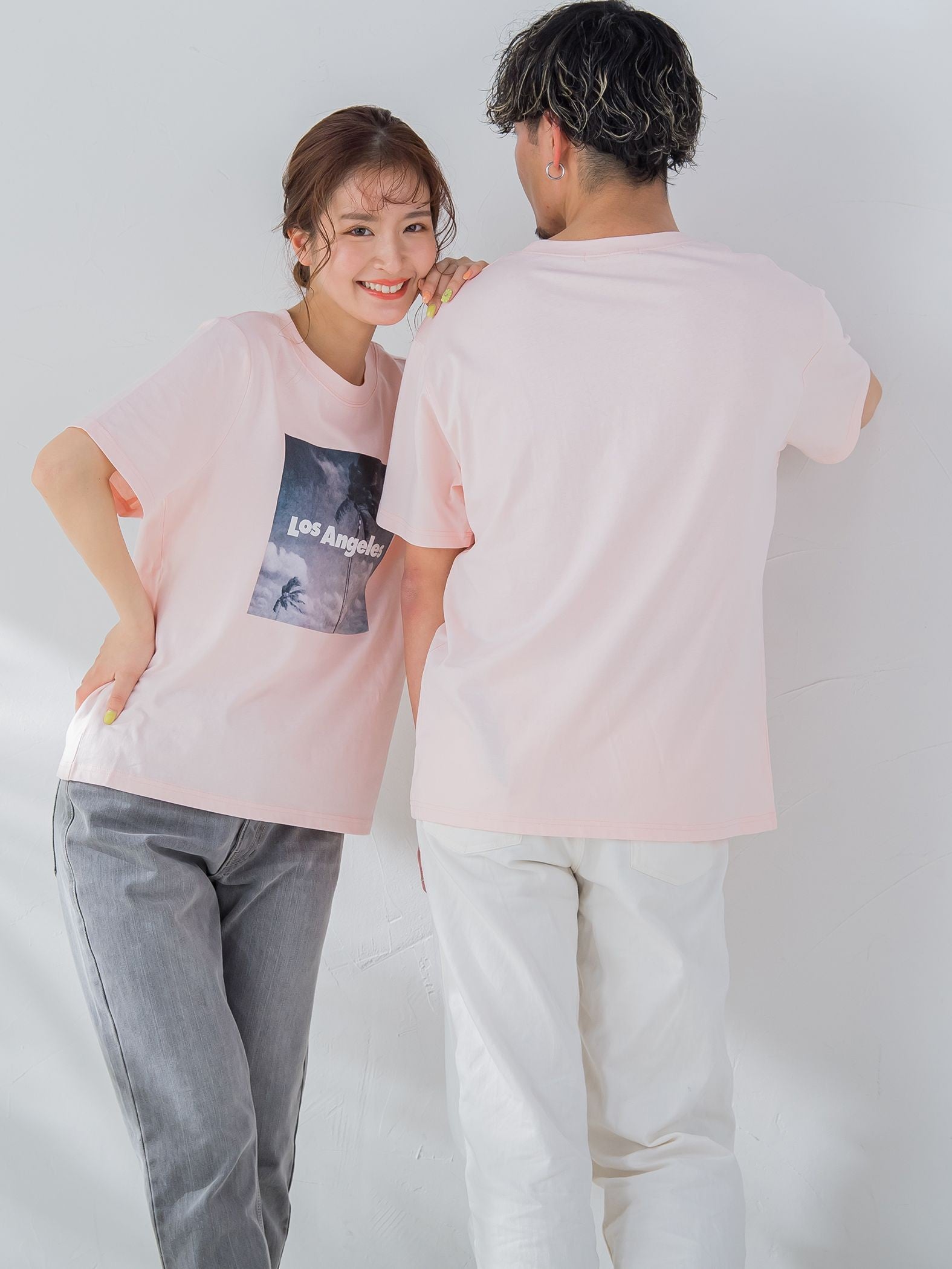 【畔勝遥さんコラボ商品】《unisex》Palm treeフォトプリントTシャツ《洗濯機で洗える》