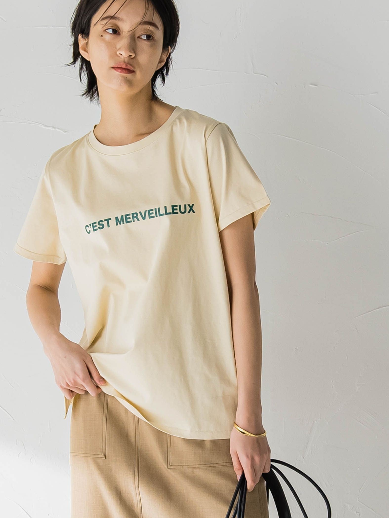 ロゴプリントベーシックTシャツ≪洗濯機で洗える≫