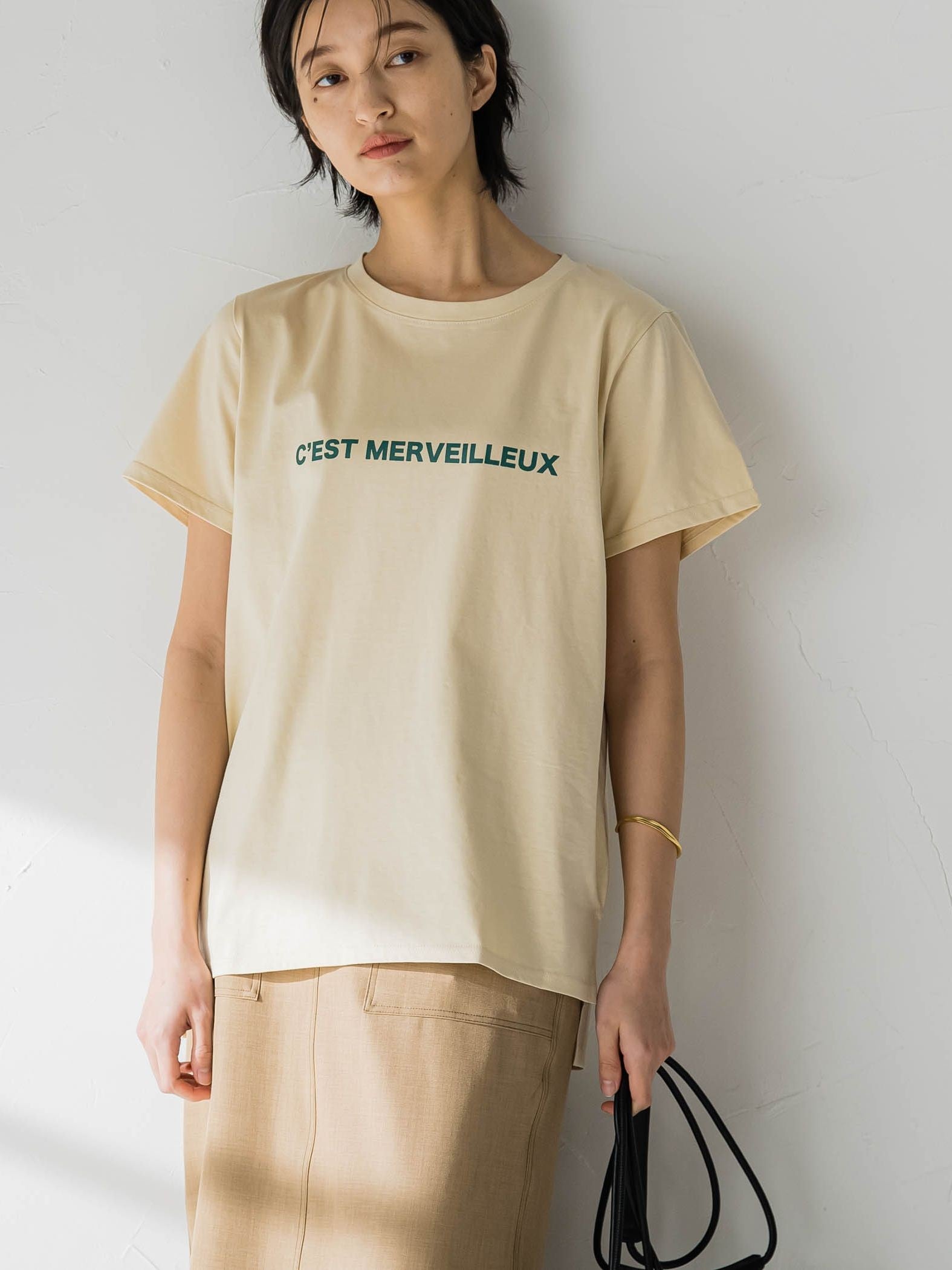 ロゴプリントベーシックTシャツ≪洗濯機で洗える≫