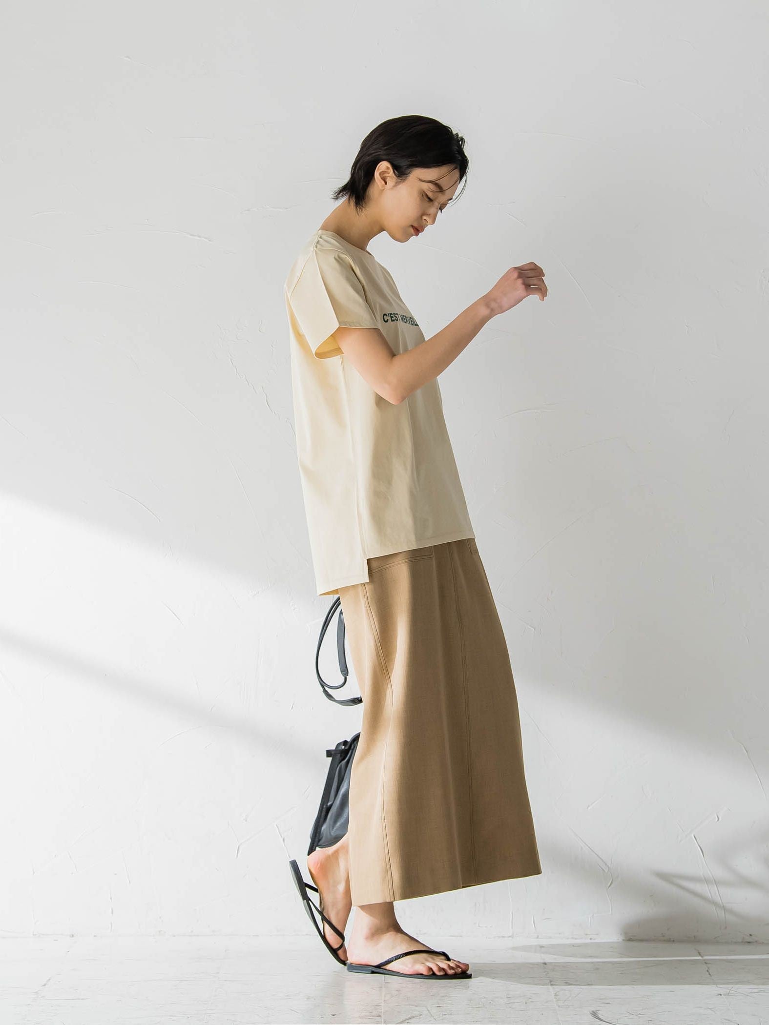 ロゴプリントベーシックTシャツ≪洗濯機で洗える≫