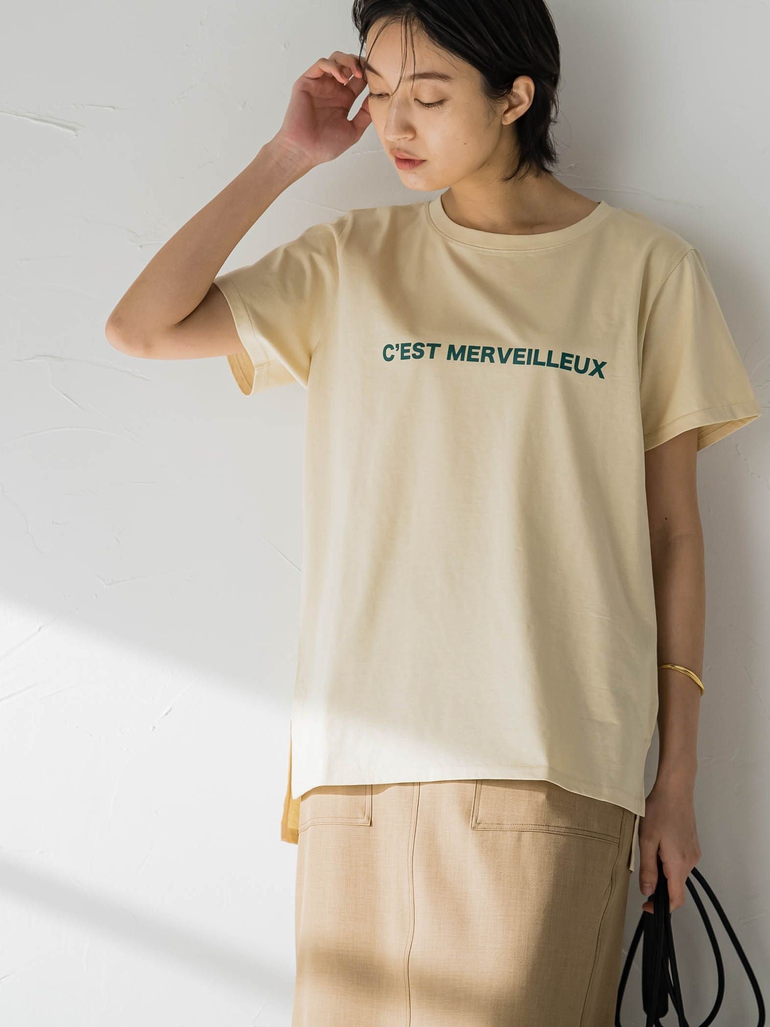 ロゴプリントベーシックTシャツ≪洗濯機で洗える≫