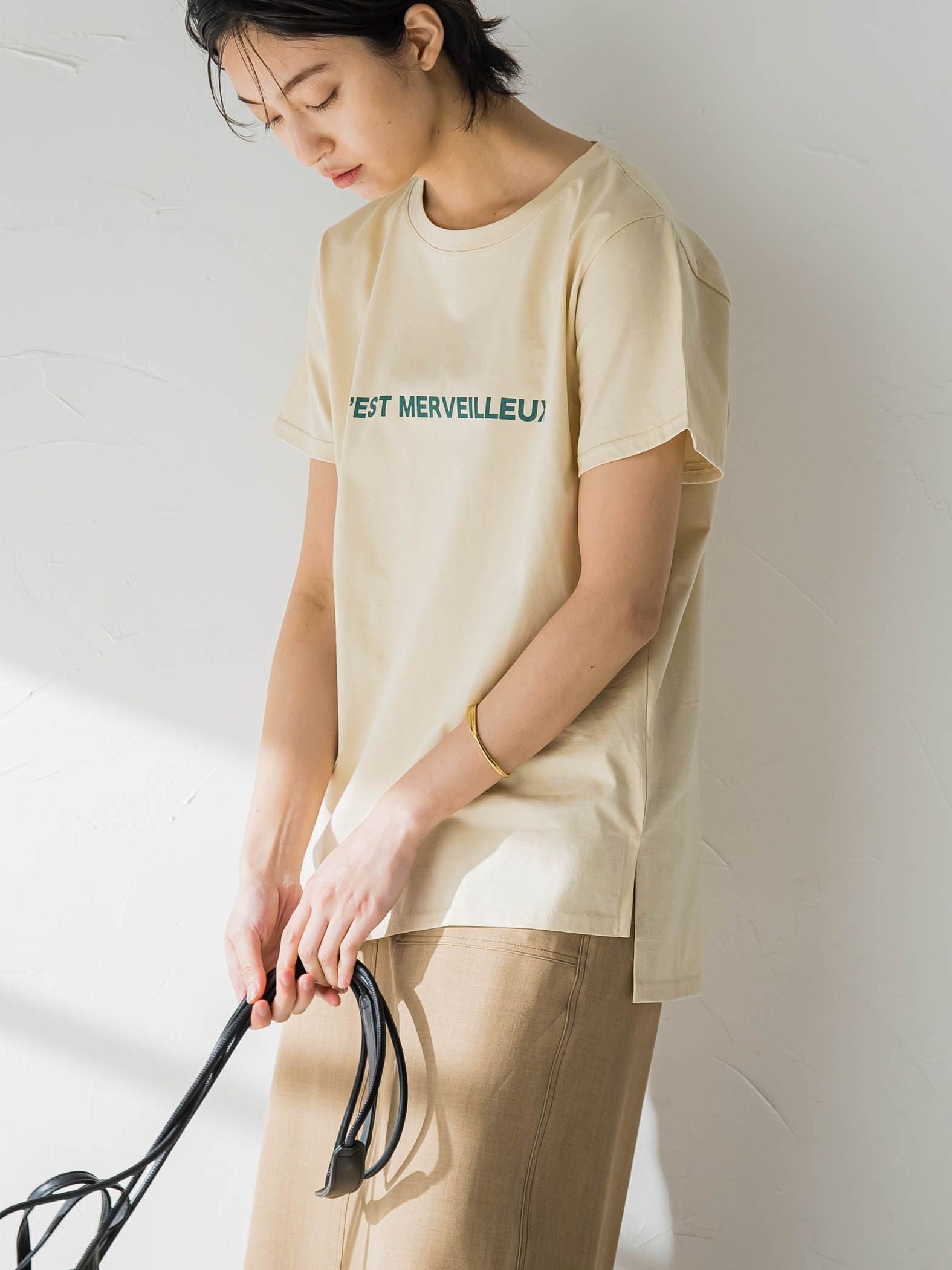 ロゴプリントベーシックTシャツ≪洗濯機で洗える≫