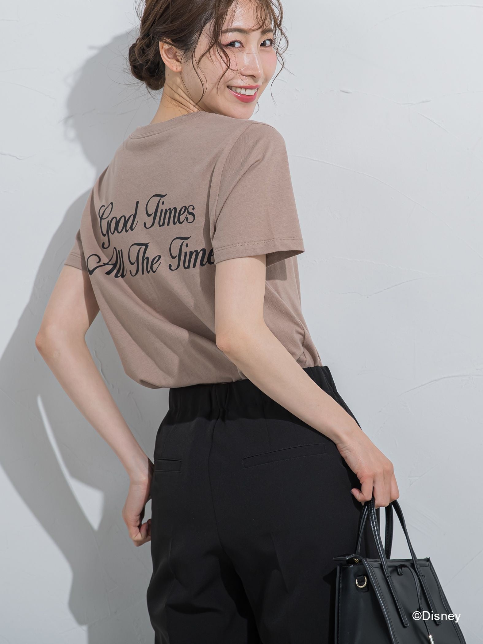 【DISNEY/ディズニー ミッキーマウス】MICKEYコンパクトサイズTシャツ《洗濯機で洗える》