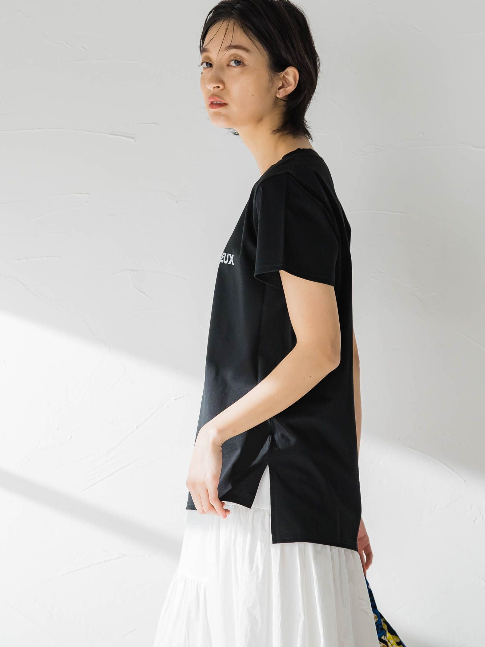 ロゴプリントベーシックTシャツ≪洗濯機で洗える≫