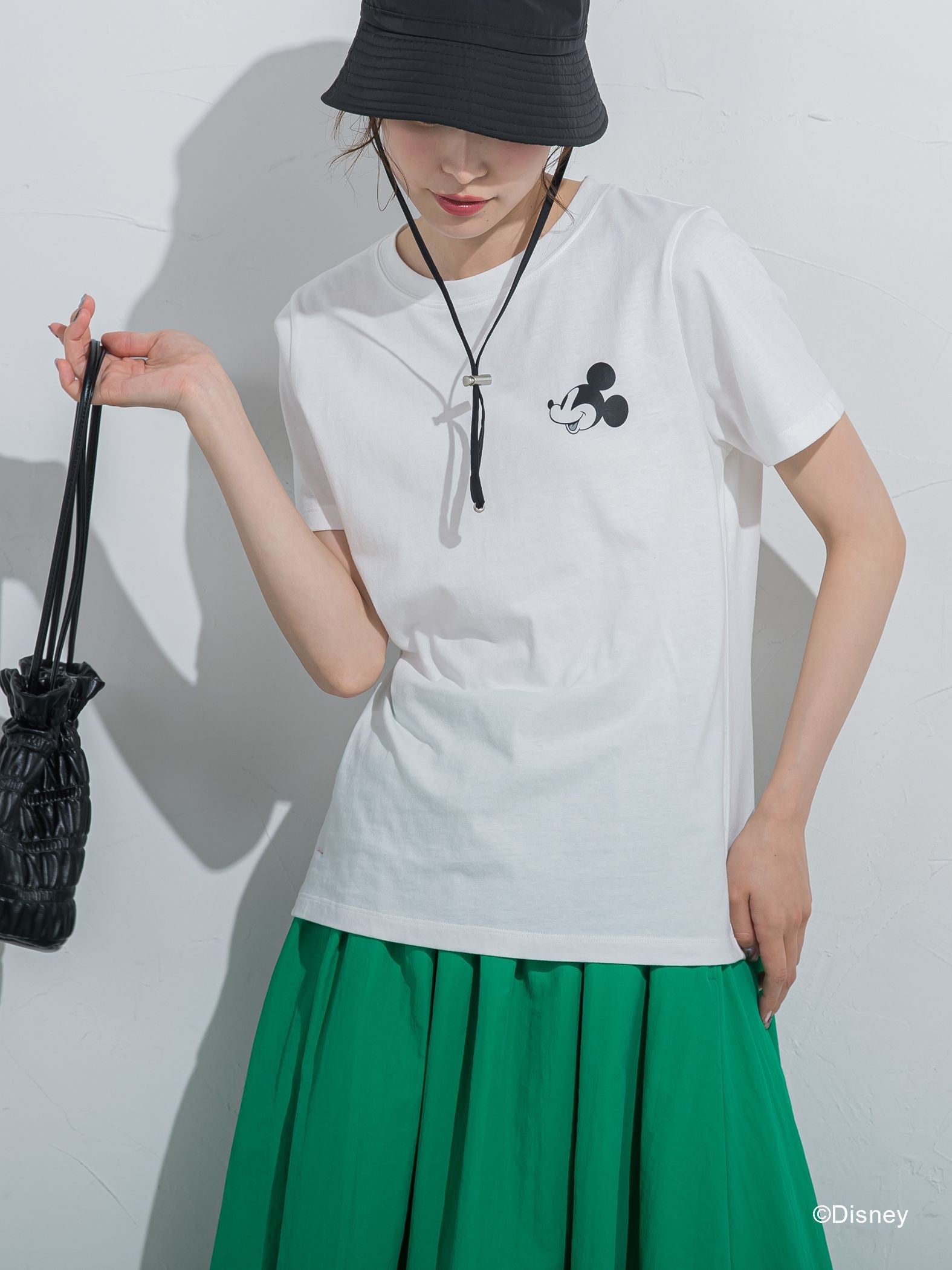 【DISNEY/ディズニー ミッキーマウス】MICKEYコンパクトサイズTシャツ《洗濯機で洗える》