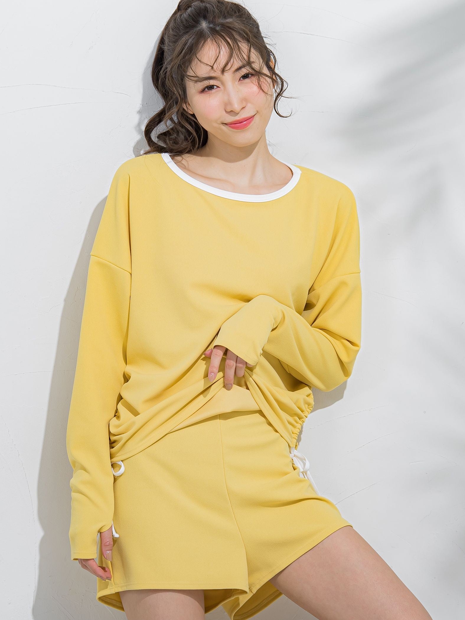 【ラッシュガード】長袖ドロストプルオーバー《洗濯機で洗える》
