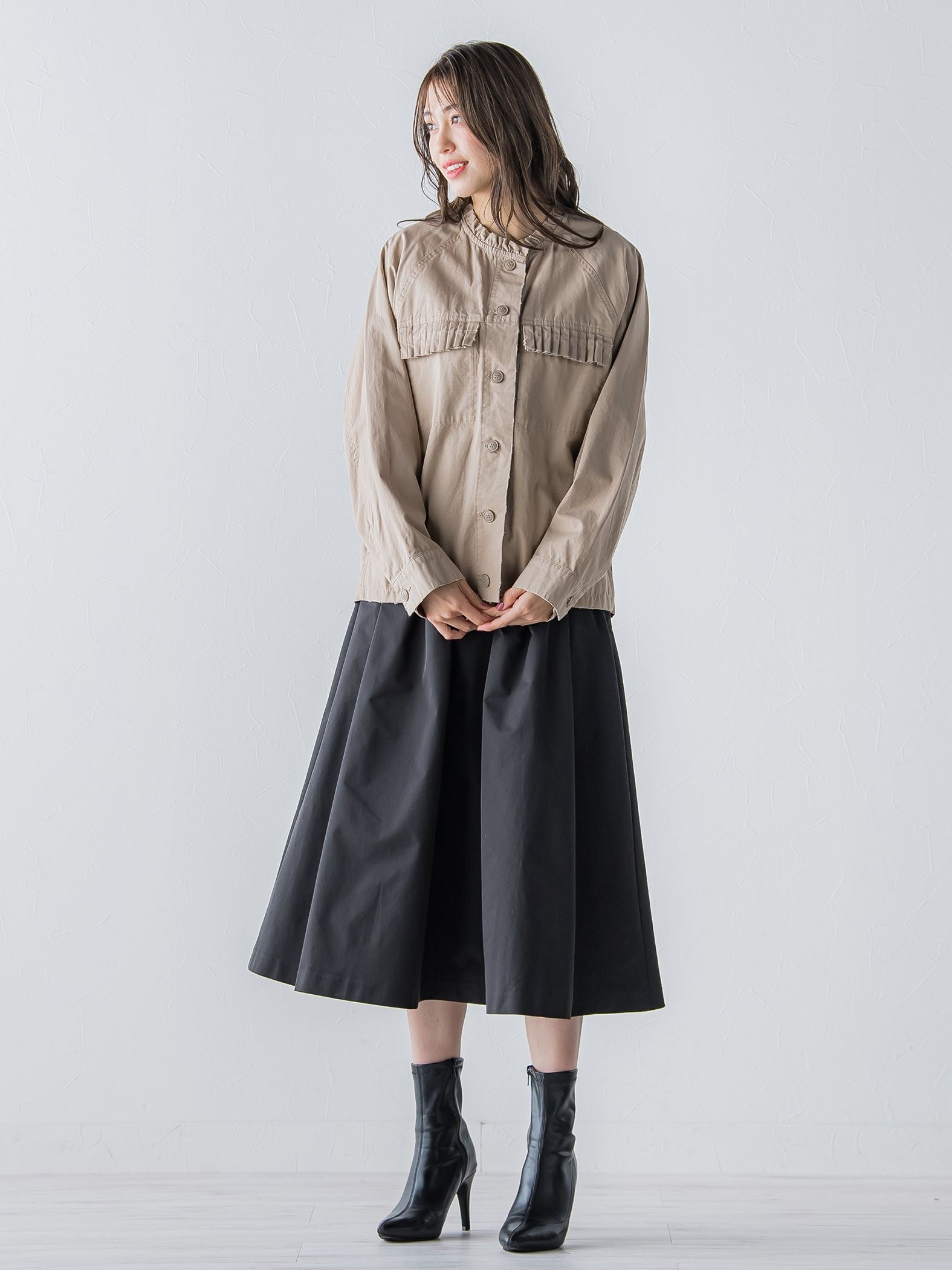【WEB別注】リップストップフリルジャケット《手洗い可能》