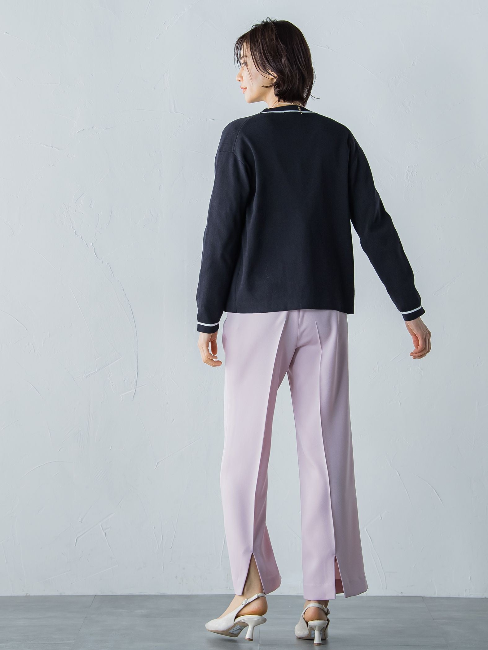 落ち感きれいめワイドパンツ≪シワになりにくい/ストレッチ/セットアップ/イージーケア≫