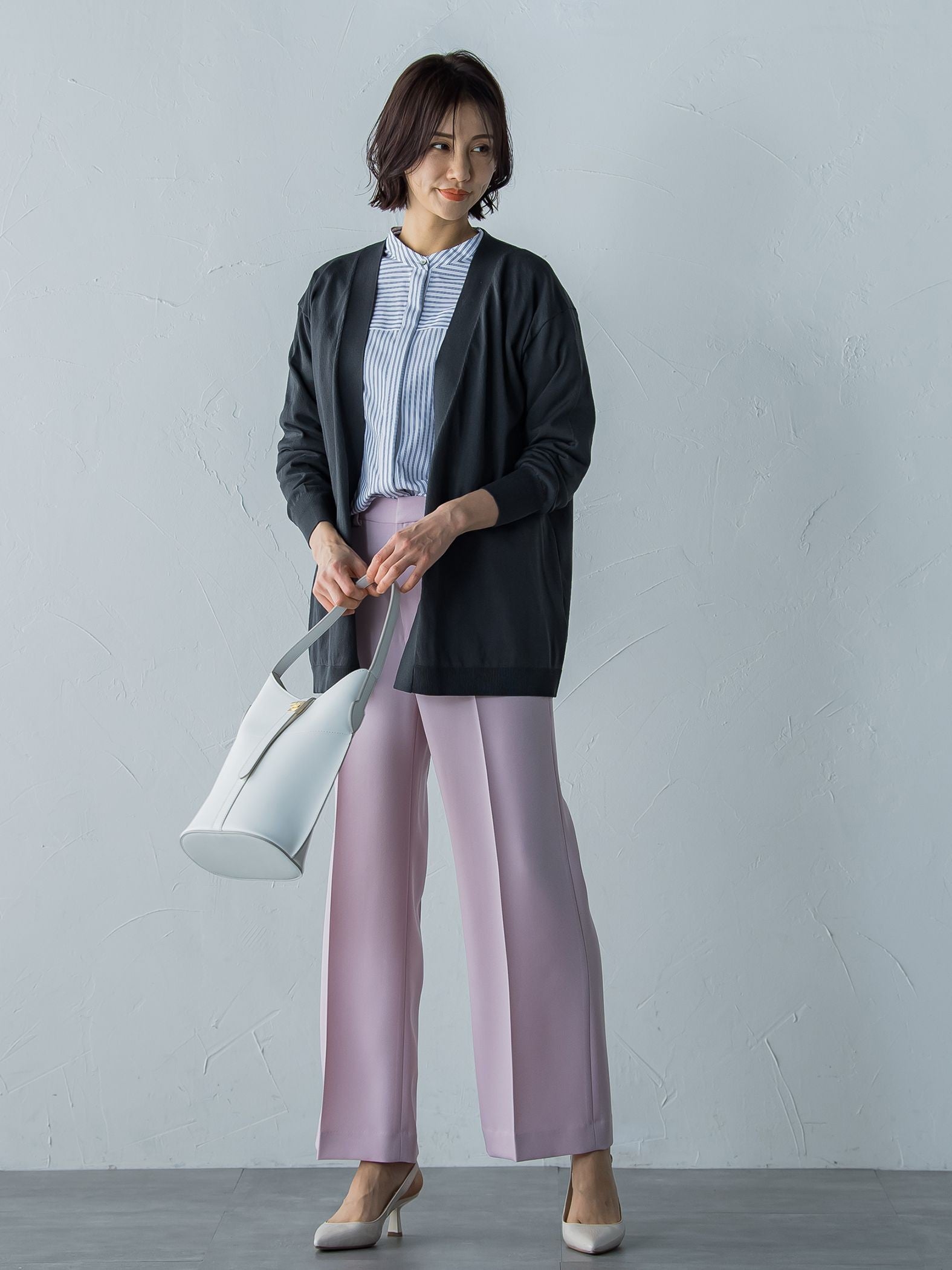 落ち感きれいめワイドパンツ≪シワになりにくい/ストレッチ/セットアップ/イージーケア≫