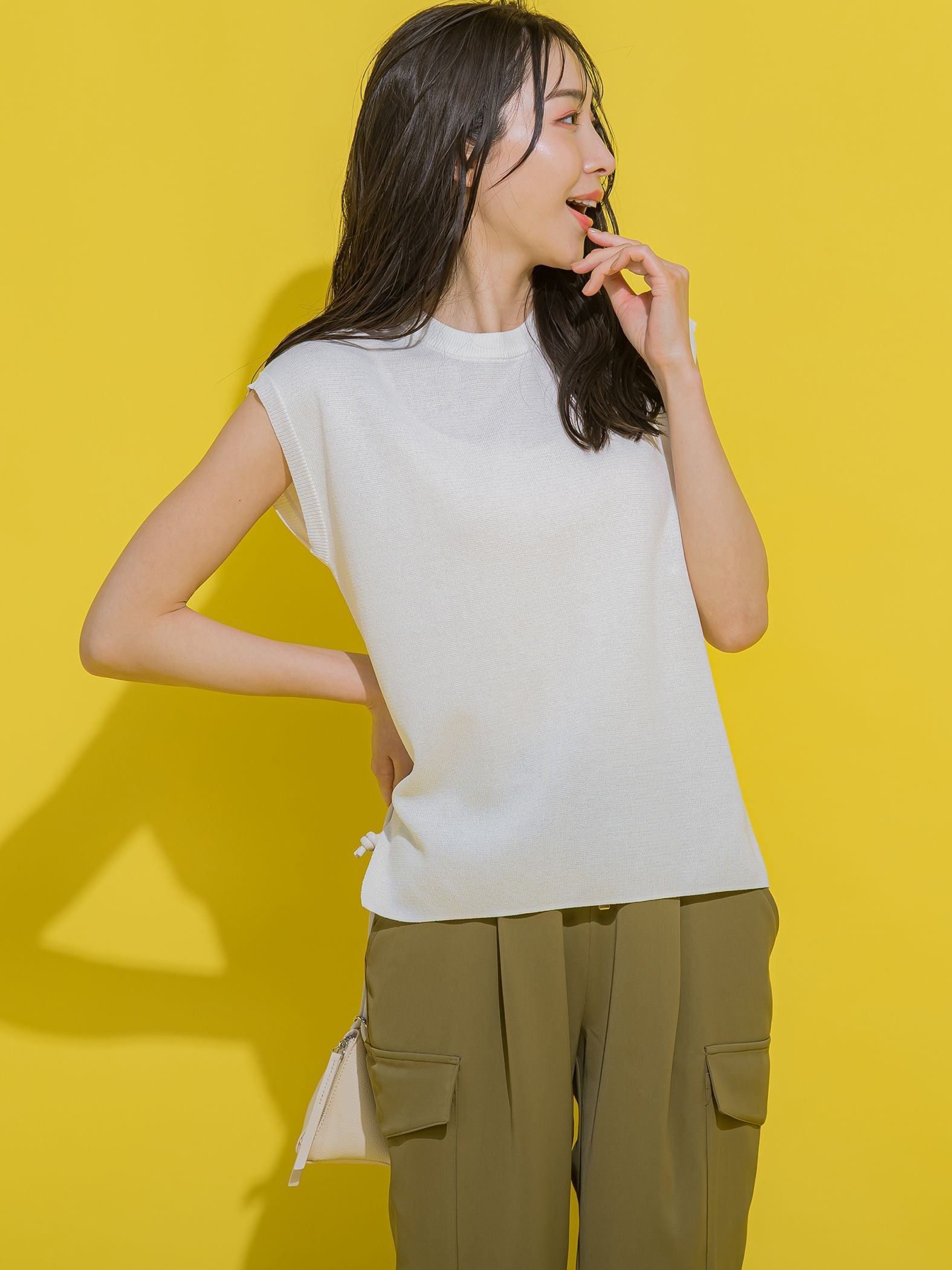 【ビッキー定番/新色登場!これからの夏に大活躍】麻タッチプルオーバー《手洗い可能》