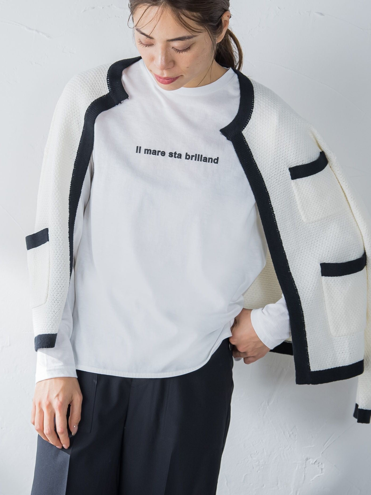 ロゴプリントロングTシャツ≪洗濯機で洗える≫