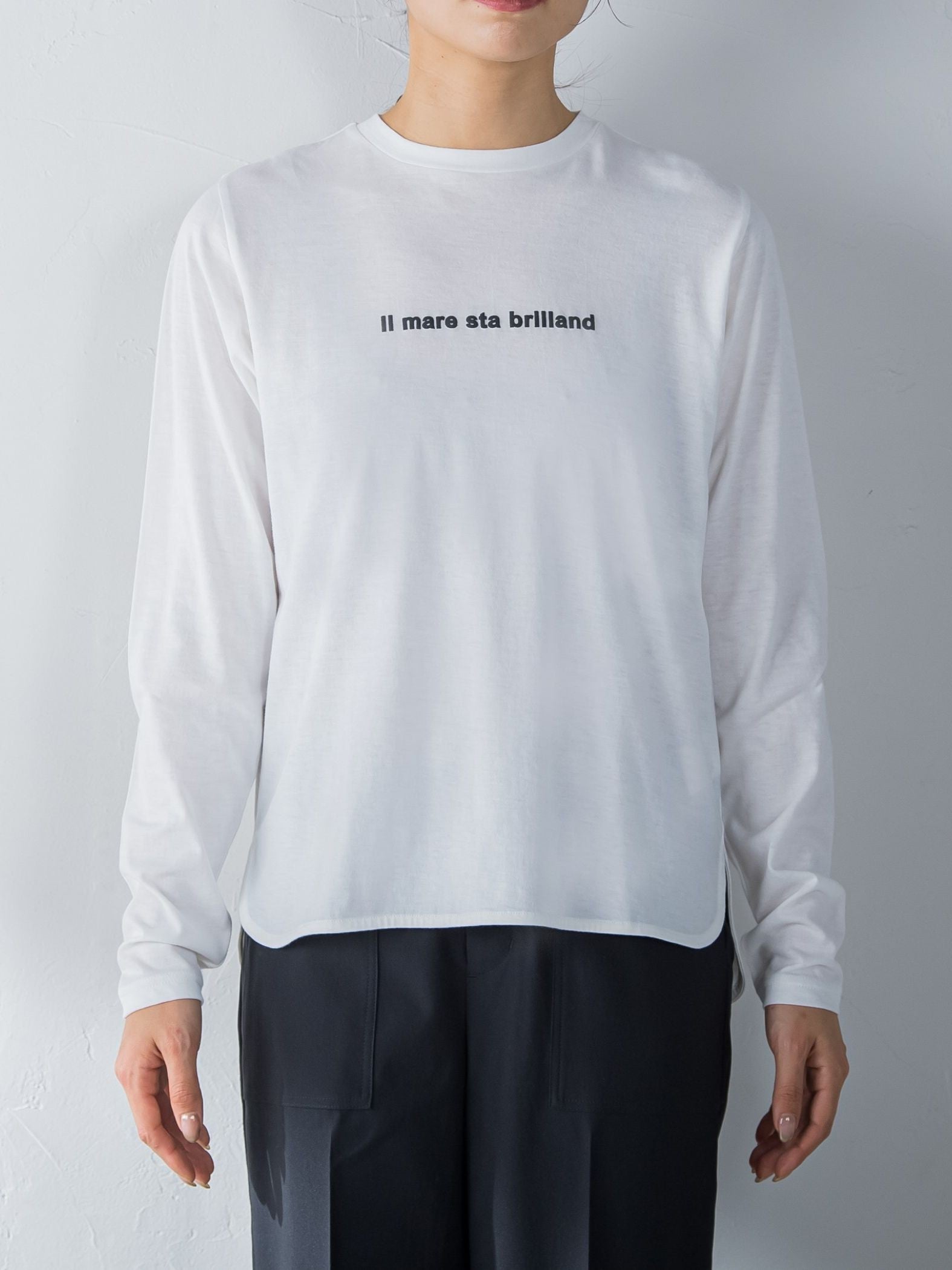 ロゴプリントロングTシャツ≪洗濯機で洗える≫