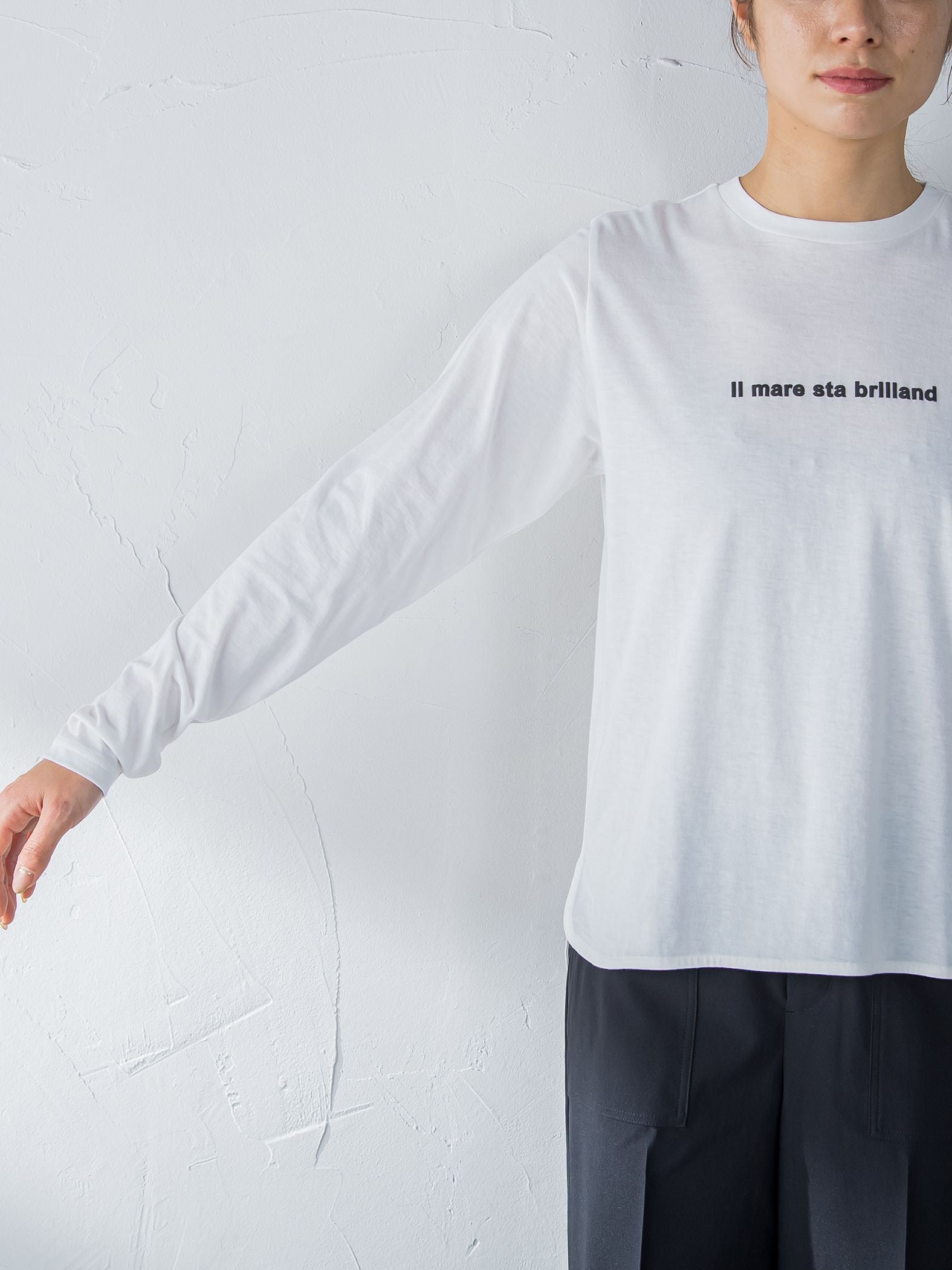 ロゴプリントロングTシャツ≪洗濯機で洗える≫