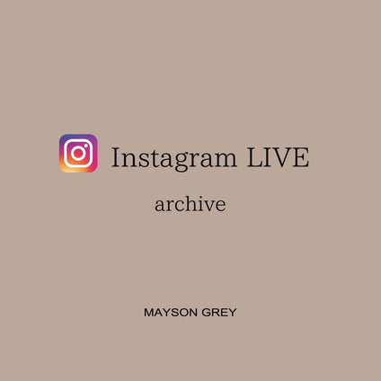 MAYSON GREY │ 4/27配信インスタライブ ご紹介アイテム。