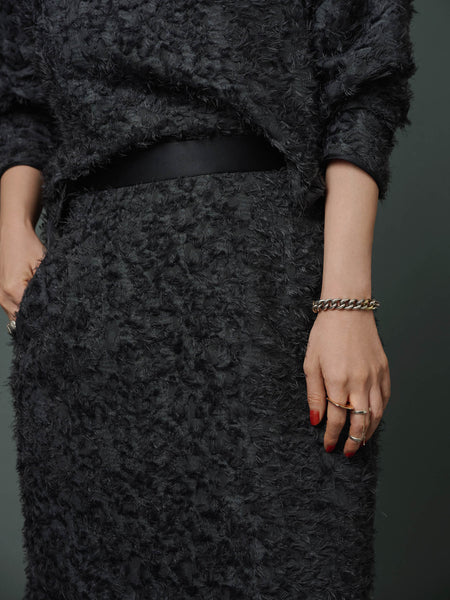 エディター東原妙子 × LAUTREAMONT /フェザージャガードタイトスカート