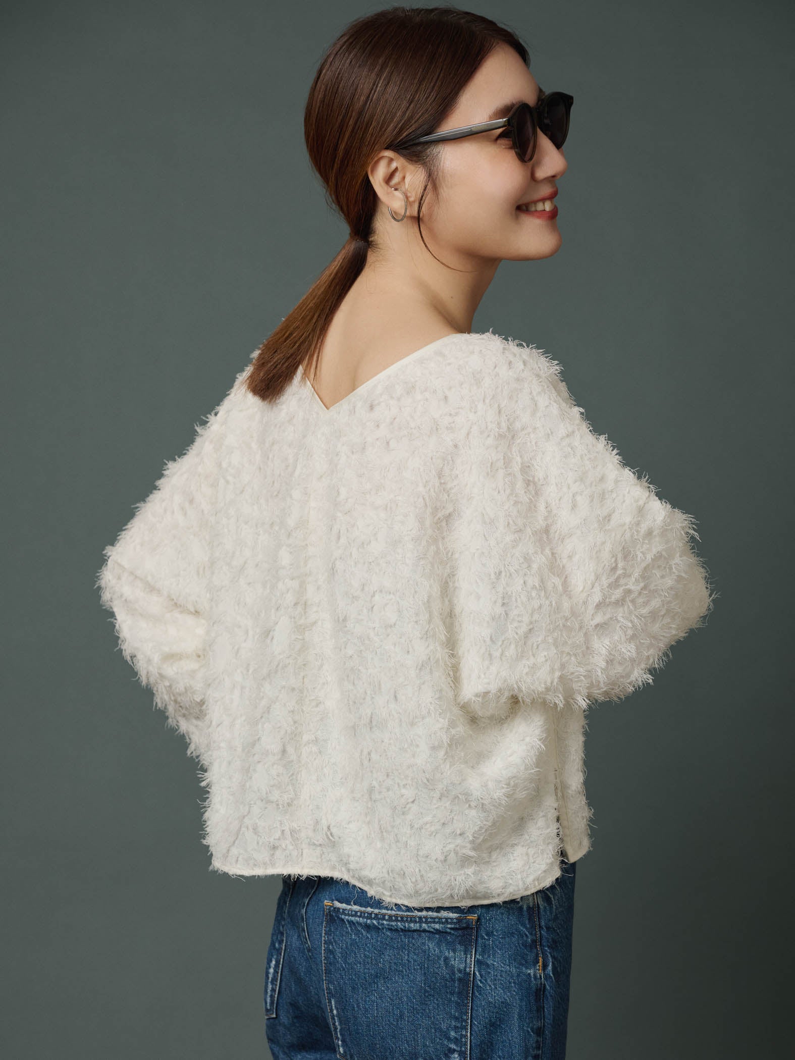 【コラボ商品】エディター東原妙子 × LAUTREAMONT /フェザージャガードブラウス