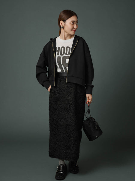 【コラボ商品】エディター東原妙子 × LAUTREAMONT /フェザージャガードタイトスカート