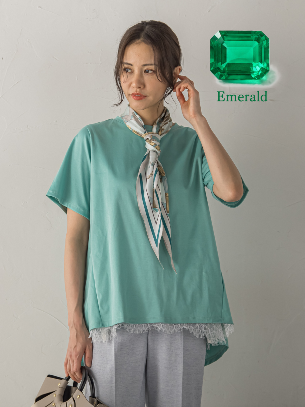 【WEB限定】≪気分で選べる12色展開！≫ジュエリーカラーカットソー