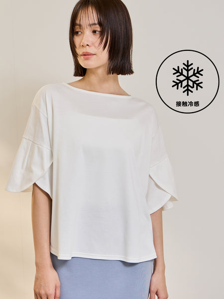 《予約》【連休。涼。軽やかに。】デザイン袖Tシャツ《接触冷感》
