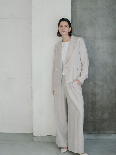 【カタログ掲載】クラシックポリリネンヘリンボンパンツ