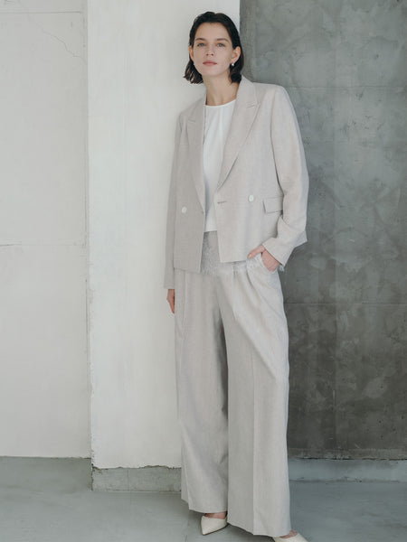 【カタログ掲載】クラシックポリリネンヘリンボンジャケット≪手洗い≫