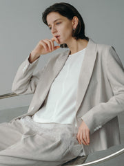 【カタログ掲載】裾レースジョーゼットブラウス