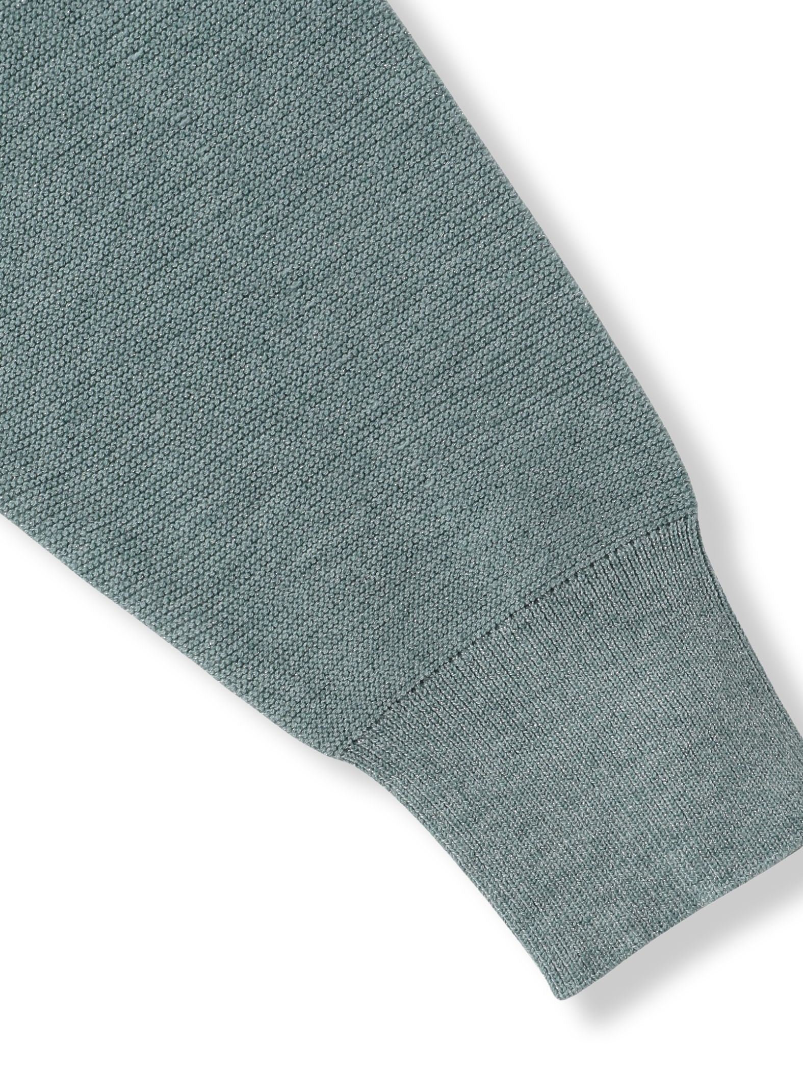 Vネックラメガーターニットプルオーバー≪手洗い可能≫