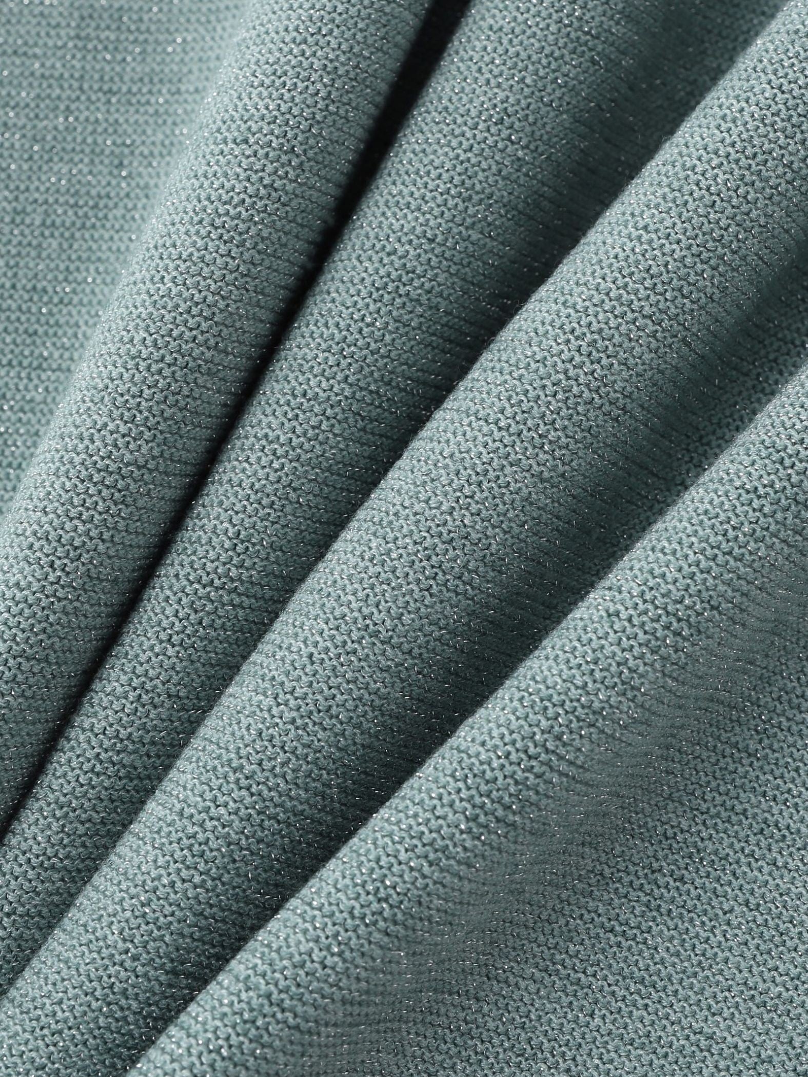 Vネックラメガーターニットプルオーバー≪手洗い可能≫