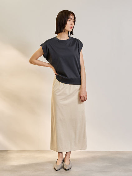 ストレッチフェイクスウェードナロースカート
