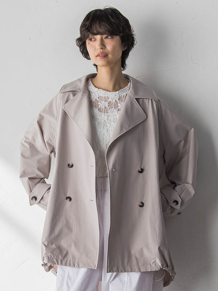 撥水オーバーミドルトレンチコート≪手洗い可能≫