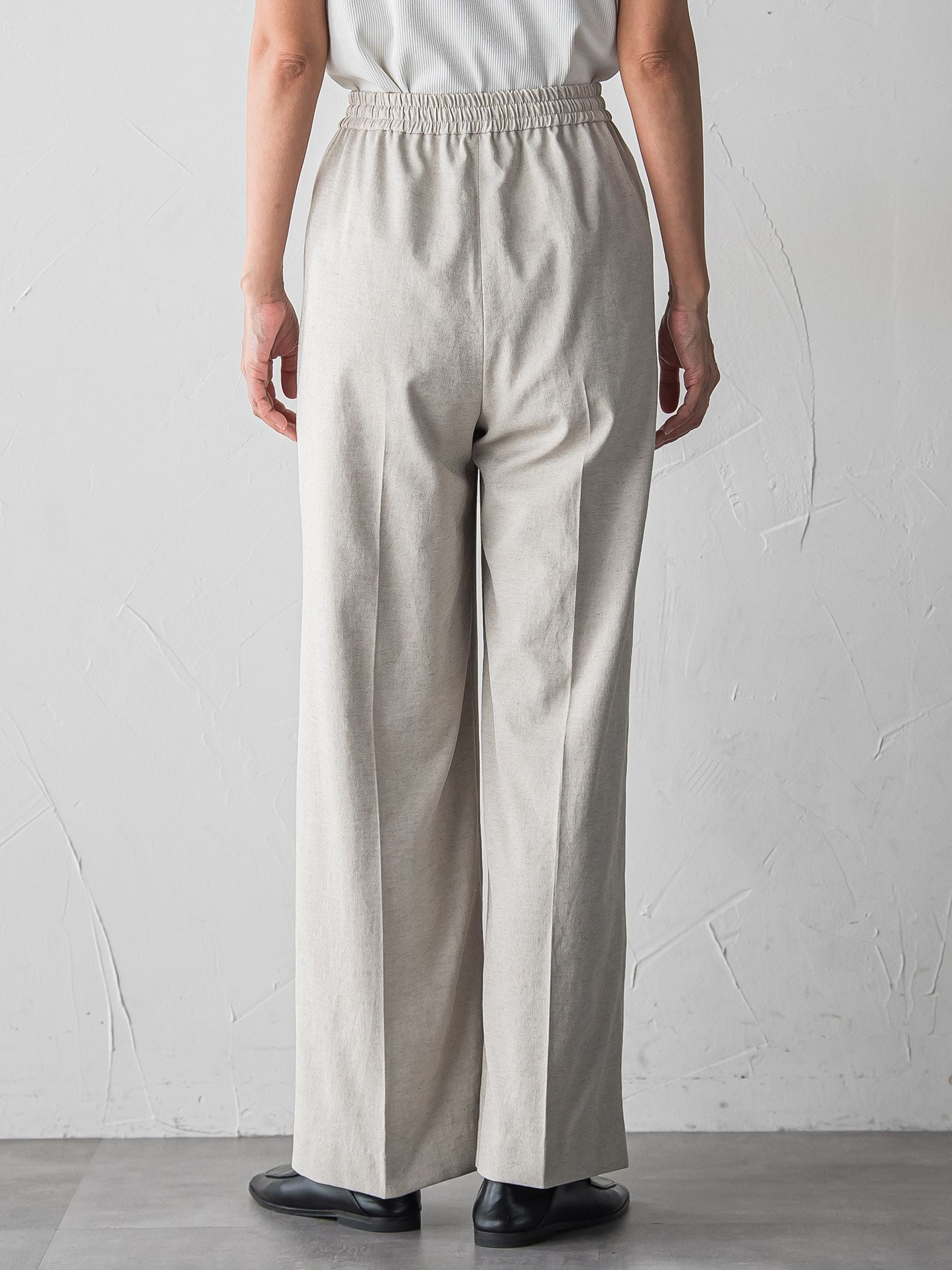 【WEB限定/+5cm丈長め】【極・名品パンツ】シェルタリングワイドパンツ