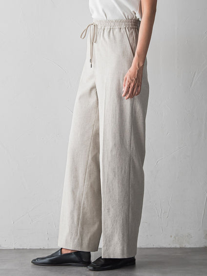 【WEB限定/+5cm丈長め】シェルタリングワイドパンツ