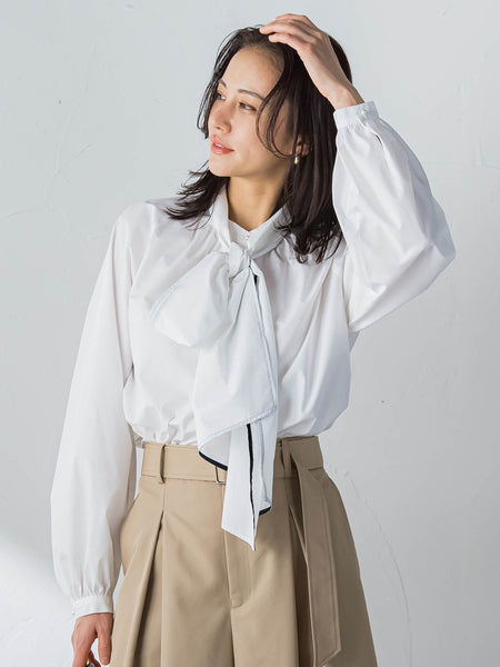ボウタイタイプライターブラウス