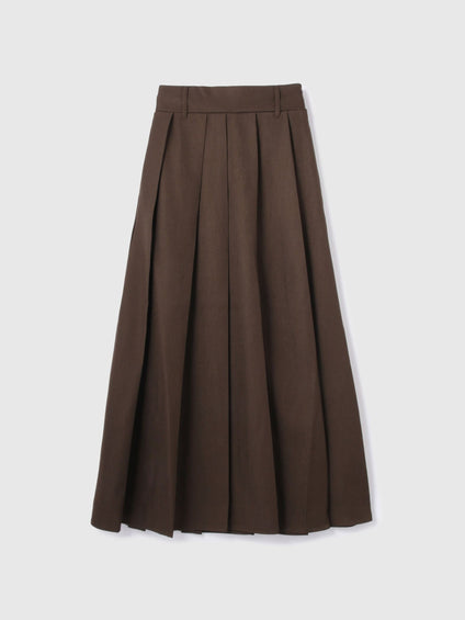 ワイドプリーツスリットスカート≪手洗い可能≫