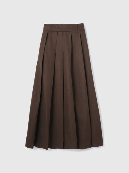 ワイドプリーツスリットスカート≪手洗い可能≫