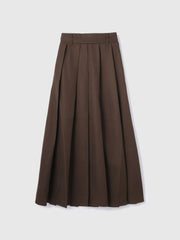 ワイドプリーツスリットスカート≪手洗い可能≫