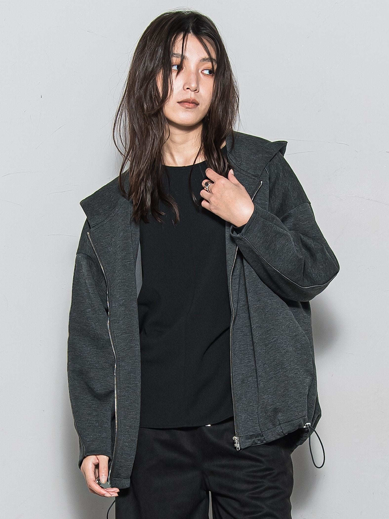 【WEB限定】フードジップダンボールパーカー≪手洗い可能≫