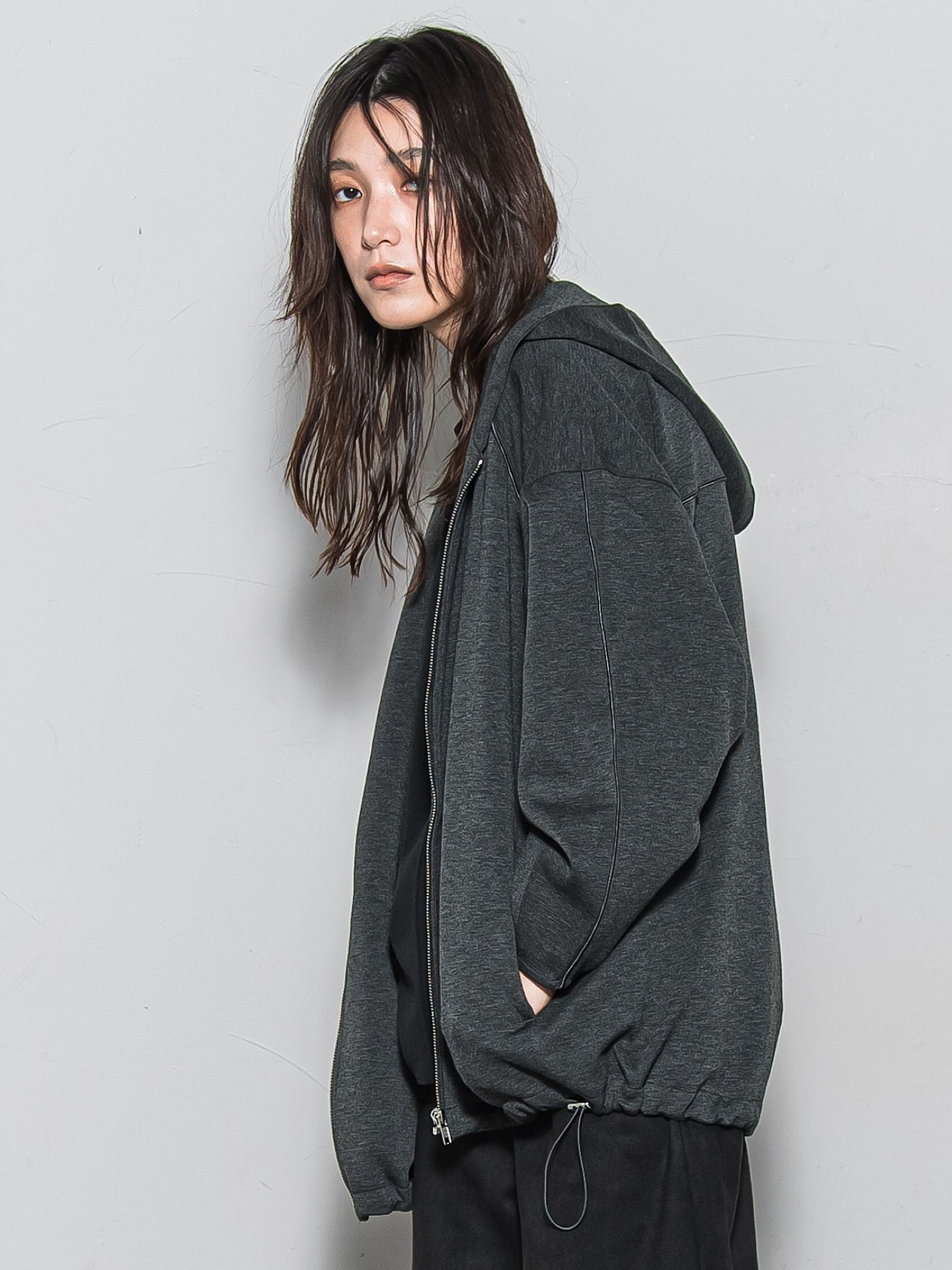 【WEB限定】フードジップダンボールパーカー≪手洗い可能≫