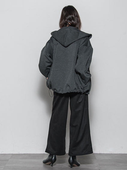 【WEB限定】フードジップダンボールパーカー≪手洗い可能≫