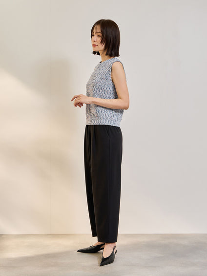 ミックスコイルクロップドニットベスト