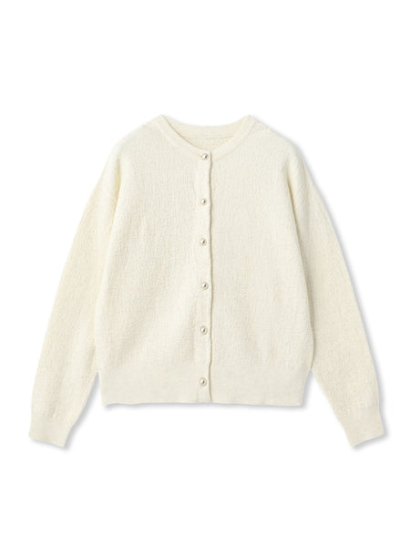 フクレジャガードニットカーディガン≪手洗い可能≫