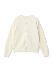 フクレジャガードニットカーディガン≪手洗い可能≫