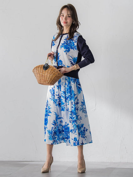 ビッグフラワーブーケスカート