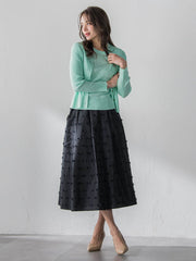 リボンジャガードスカート